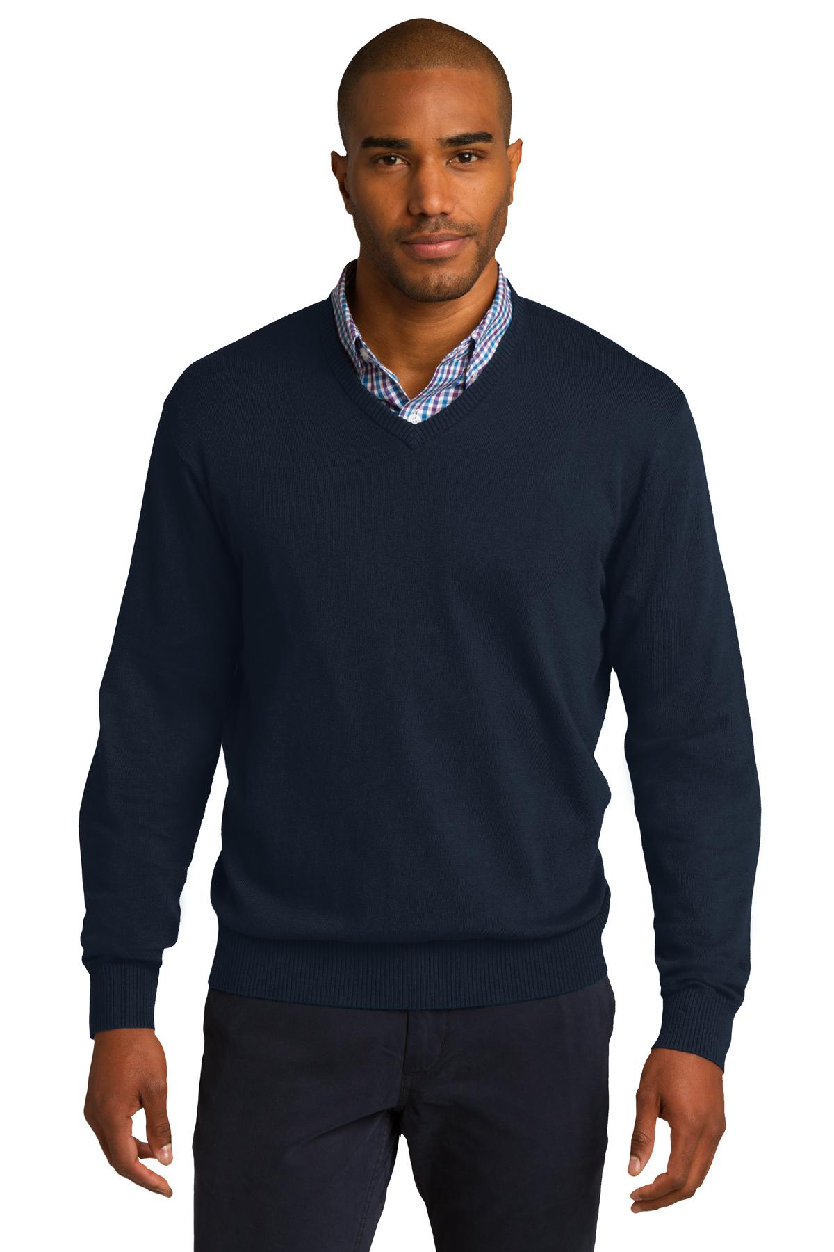 DISCONTINUED Port Authority V-Neck Sweater - Navy