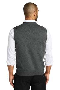 Port Authority Easy Care Sweater Vest SW2860 - Charcoal Heather Back