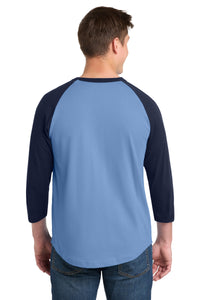 Sport-Tek Colorblock Raglan Jersey - Carolina Blue/ Navy Back