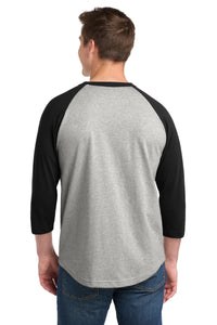 Sport-Tek Colorblock Raglan Jersey - Heather Grey/ Black Back