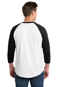 Sport-Tek Colorblock Raglan Jersey - White/ Black Back