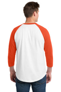 Sport-Tek Colorblock Raglan Jersey - White/ Deep Orange Back