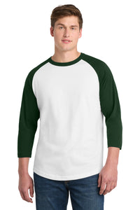 Sport-Tek Colorblock Raglan Jersey - White/ Forest