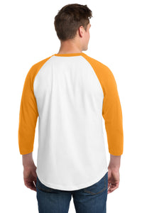 Sport-Tek Colorblock Raglan Jersey - White/ Gold Back