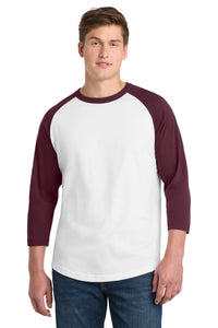 Sport-Tek Colorblock Raglan Jersey - White/ Maroon