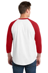 Sport-Tek Colorblock Raglan Jersey - White/ Red Back