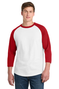 Sport-Tek Colorblock Raglan Jersey - White/ Red
