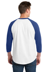 Sport-Tek Colorblock Raglan Jersey - White/ Royal Back