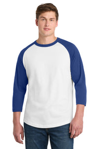 Sport-Tek Colorblock Raglan Jersey - White/ Royal