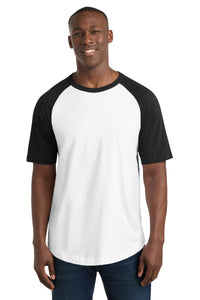 Sport-Tek Short Sleeve Colorblock Raglan Jersey - White/ Black