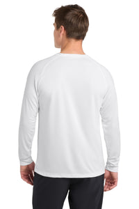 Sport-Tek Dry Zone Long Sleeve Raglan T-Shirt - White Back