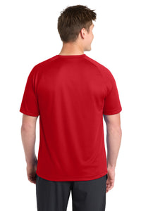Sport-Tek Dry Zone Short Sleeve Raglan T-Shirt - True Red Back