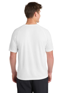 Sport-Tek Dry Zone Short Sleeve Raglan T-Shirt - White Back