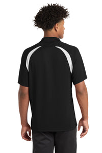 Sport-Tek Dry Zone Colorblock Raglan Polo - Black/ White Back