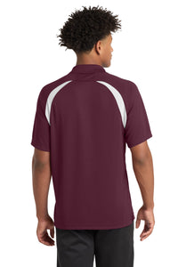 Sport-Tek Dry Zone Colorblock Raglan Polo - Maroon/ White Back