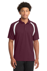 Sport-Tek Dry Zone Colorblock Raglan Polo - Maroon/ White