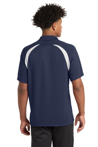 Sport-Tek Dry Zone Colorblock Raglan Polo - True Navy/ White Back