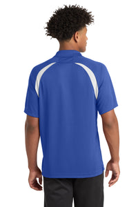 Sport-Tek Dry Zone Colorblock Raglan Polo - True Royal/ White Back