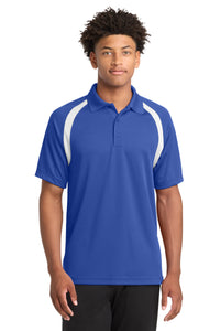 Sport-Tek Dry Zone Colorblock Raglan Polo - True Royal/ White