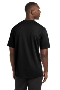 Sport-Tek Dry Zone Colorblock Crew - Black/ White Back