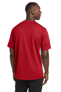 Sport-Tek Dry Zone Colorblock Crew - True Red/ White Back