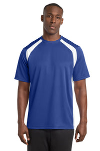 Sport-Tek Dry Zone Colorblock Crew - True Royal/ White