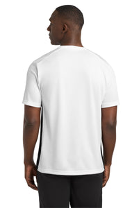 Sport-Tek Dry Zone Colorblock Crew - White/ Black Back