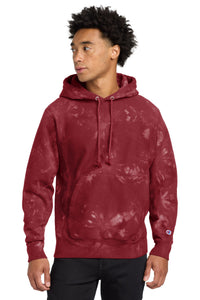 Champion  Reverse Weave  Scrunch-Dye Tie-Dye Hooded Sweatshirt - Mulled Berry