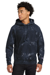 Champion  Reverse Weave  Scrunch-Dye Tie-Dye Hooded Sweatshirt - Navy