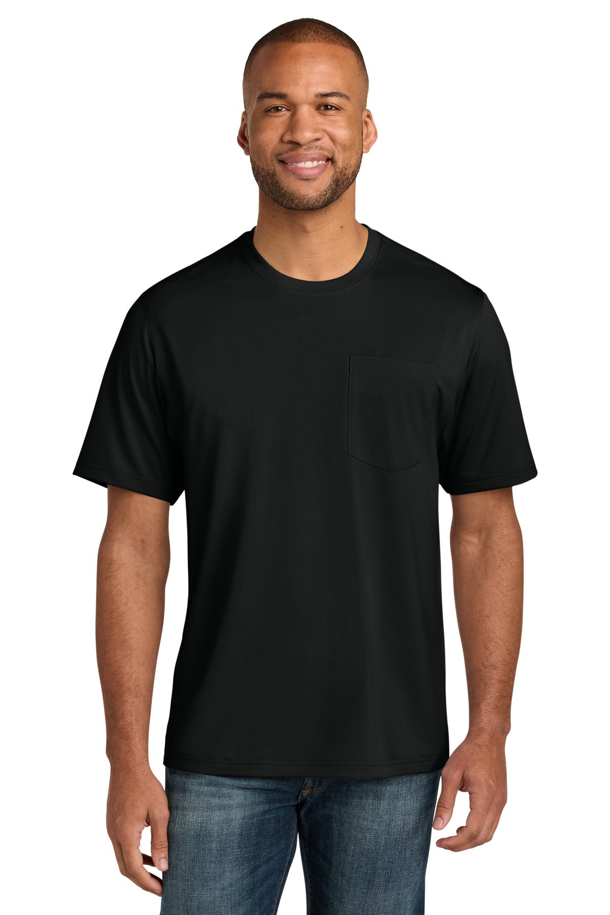 CornerStone Tall Workwear Pro Short Sleeve Pocket Tee TLCS440P - Black