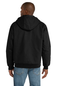 CornerStone Tall Duck Cloth Hooded Work Jacket - Black Back