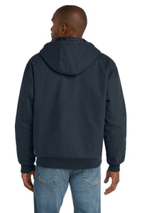 CornerStone Tall Duck Cloth Hooded Work Jacket - Navy Back