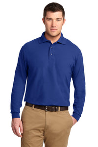 Port Authority Tall Silk Touch Long Sleeve Polo - Royal