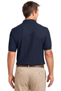 Port Authority Tall Silk Touch Polo with Pocket - Navy Back