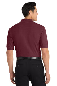 Port Authority Tall Silk Touch Polo - Burgundy Back