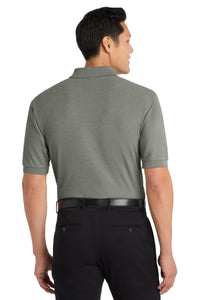 Port Authority Tall Silk Touch Polo - Cool Grey Back