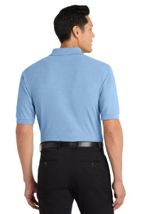 Port Authority Tall Silk Touch Polo - Light Blue Back