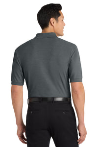 Port Authority Tall Silk Touch Polo - Steel Grey Back