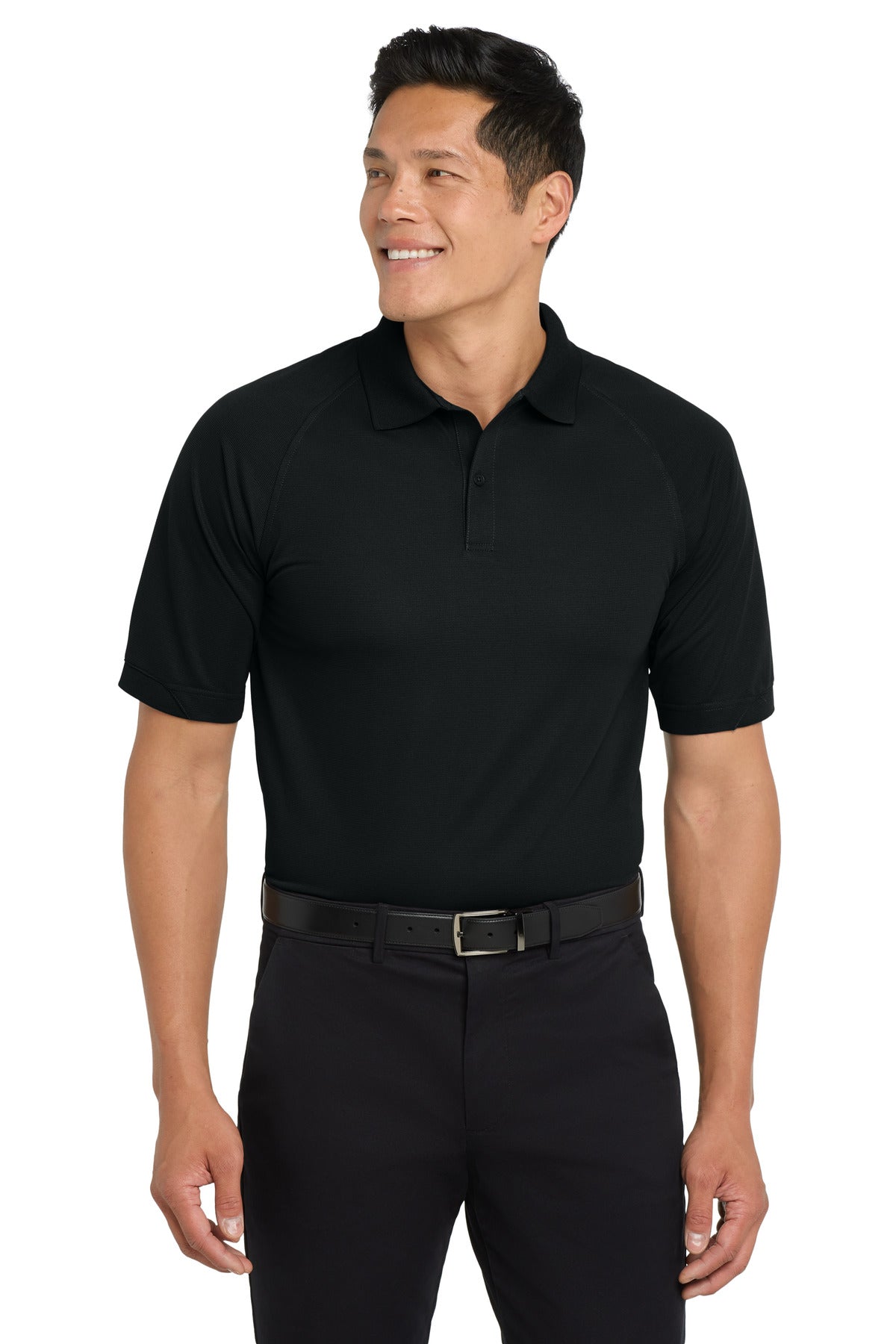 Port Authority Tall Dry Zone Ottoman Polo - Black