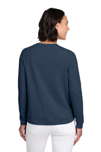 TravisMathew Women's Long Weekend Crew TM1LD003 - Blue Nights Heather Back