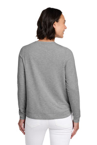TravisMathew Women's Long Weekend Crew TM1LD003 - Light Grey Heather Back