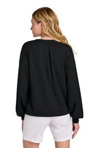 TravisMathew Women's Long Weekend V-Neck TM1LD009 - Black Back