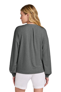 TravisMathew Women's Long Weekend V-Neck TM1LD009 - Dark Grey Heather Back