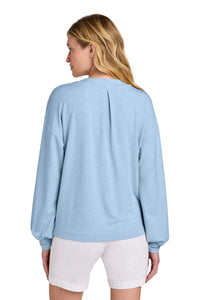 TravisMathew Women's Long Weekend V-Neck TM1LD009 - Kentucky Blue Heather Back
