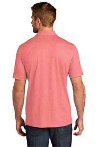 TravisMathew Oceanside Heather Polo - Cardinal Heather Back