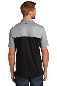 TravisMathew Oceanside Blocked Polo - Black Heather/ Black Back
