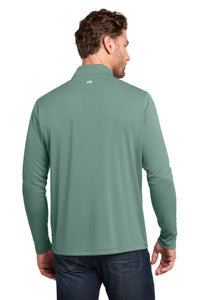 TravisMathew Coto Performance 1/4-Zip TM1MY397 - Beryl Green Heather Back