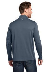 TravisMathew Coto Performance 1/4-Zip TM1MY397 - Vintage Indigo/ Black Back