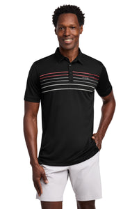 TravisMathew Coto Performance Chest Stripe Polo TM1MY400 - Black
