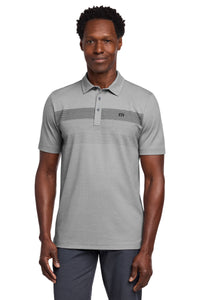TravisMathew Coastal Chest Stripe Polo TM1MY402 - Quiet Shade Grey Heather